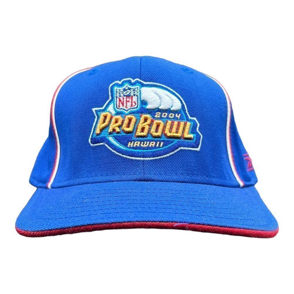 Vtg. Reebok NFL Pro Bowl Hawaii 2004 Blue/Red Fitted‎ Hat Size 7 1/4 Football